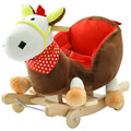Kingtoy Plush Baby Rocking Chair Children Wood Swing Seat Kids Outdoor Ride on Rocking Stroller Toy