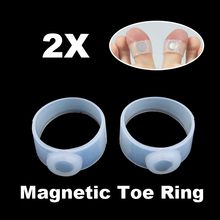 Foot Care Tool 2 Pieces Slimming Weight Loss Keep Fit Magnetic Toe Ring 1100 Gauss Health