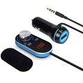 Bluetooth4 0 car FM Transmitter Hands free Car Kit Charger MP3 Player support for iPod iPhone