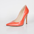 Orange Red Dress Shoes For Women Pointed Toe 2015 Pump Stilettos Designer Women High Heel Pump