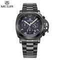 Megir Men luxury Watch Men Chronograph Sport Watch Stainless Steel Men Quartz Wristwatch relogio masculino