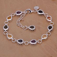 LKNSPCH260 925 jewelry silver plated bracelet, 925-sterling-silver development jewelry Drop tear shade stone bracelet /iyca btfakkma