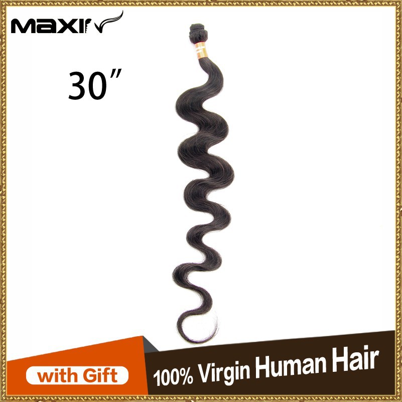 30 Inch Brazilian Malaysian Peruvian Indian Mongolian Body Wave Human Virgin Hair Extension Freeshipping