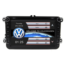 Hot Two Din 8″ Car DVD Player For VW/POLO/PASSAT/Golf/Skoda/Octavia/SEAT/LEON With AM FM Radio GPS BT 1080P Ipod RDS Navitel Map