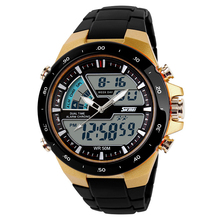 2015 nuevo reloj Digital hombres analógico reloj de silicona analógico Digital fecha LED de alarma de cuarzo deportes exterior reloj militar