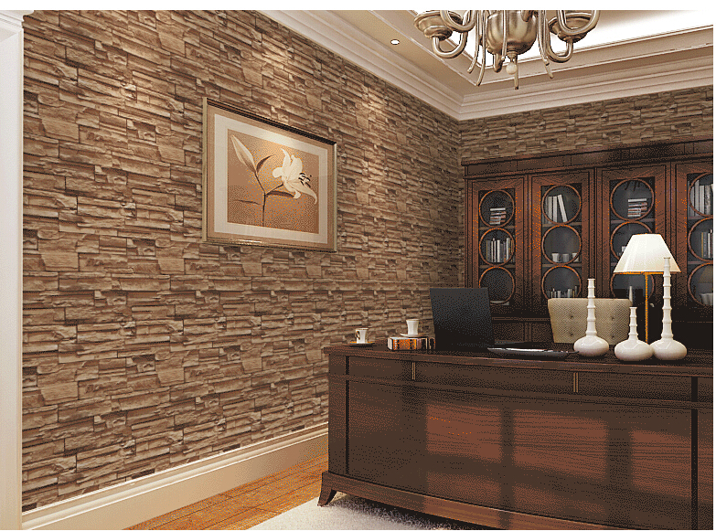 3D Dining room stone brick Design Wallcovering TV