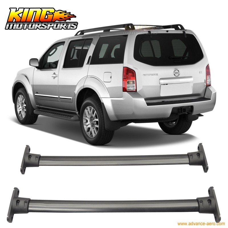 Fits 05-12 Nissan Pathfinder Black Top Roof Rack Rail Cross Bar Mounting ACCE