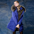 Super Quality New 2016 Winter Down Jacket Women s Army Green Parkas Large Raccoon Fur Collar