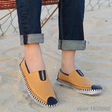 Free Shopping Fashion Cool Men Shoes Breathable Genuine Leather Men s Flats Low Casual Sneakers Spring
