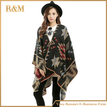 Women Girl Vintage Wool Blanket Oversized Tartan Scarf Wrap Shawl Plaid Check Pashmina Warm