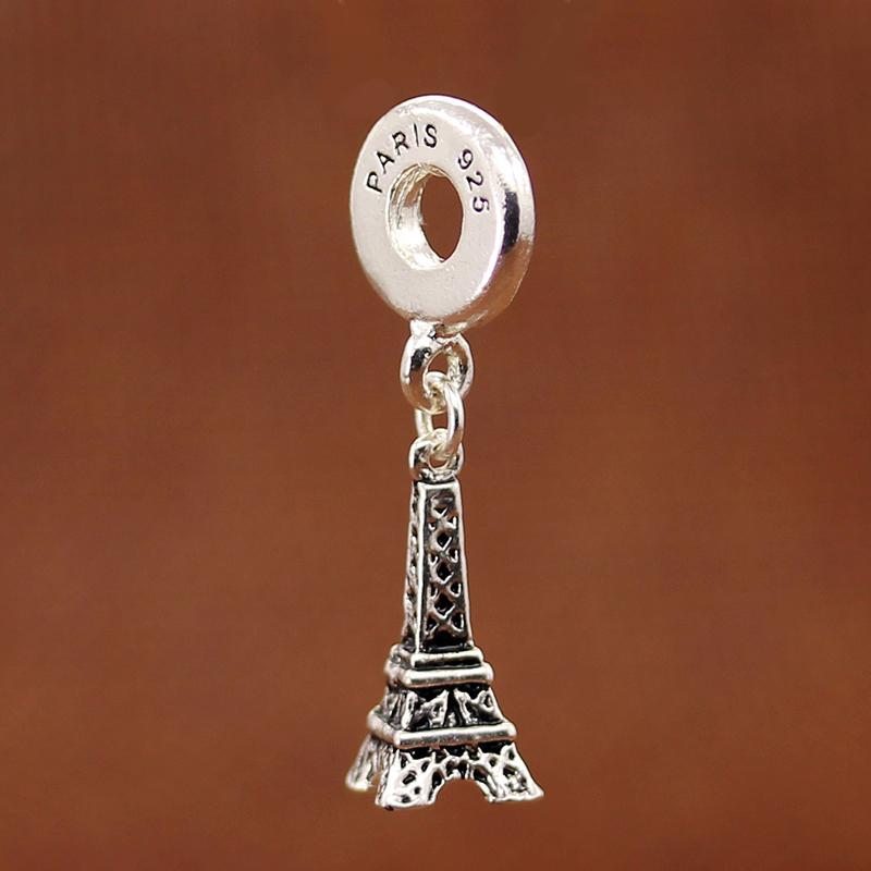 Image of Hot Sale High Quality Silver Bead Paris Eiffel Tower Beads Charm Fit Women Diy Pandora Bracelets & Bangles Jewelry H1030
