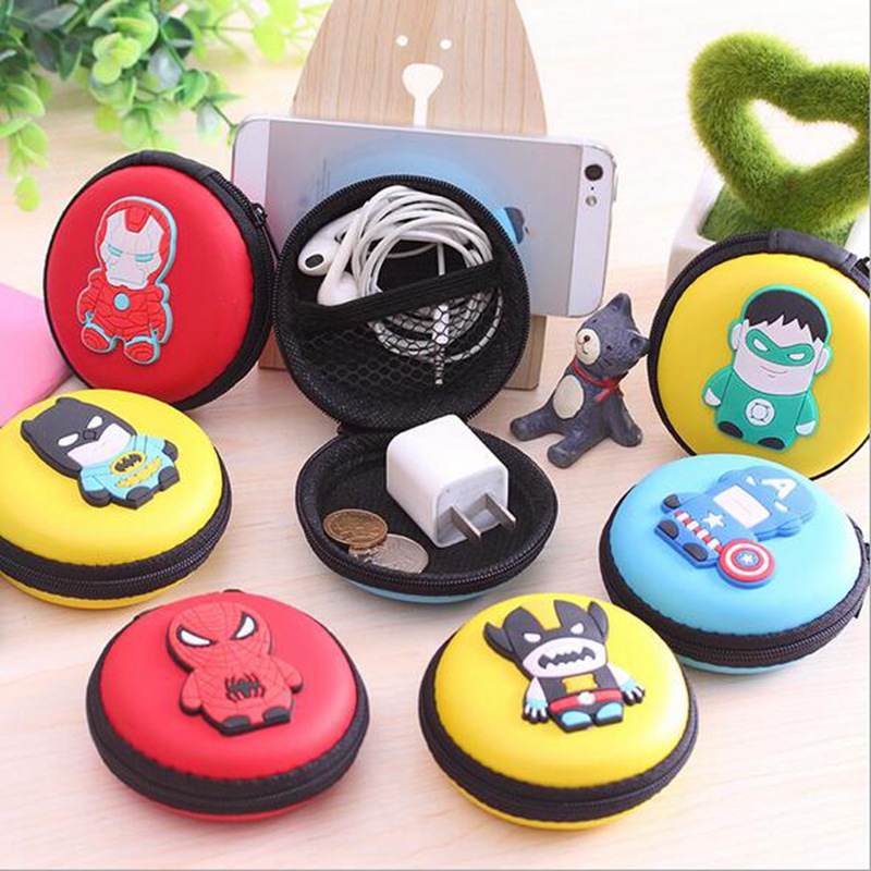 Image of 2016 New Novelty Super Heroes Silicone Coin Purse Key Wallet Mini Storage Organizer Bag Dual Earphone Holder Birthday Gift