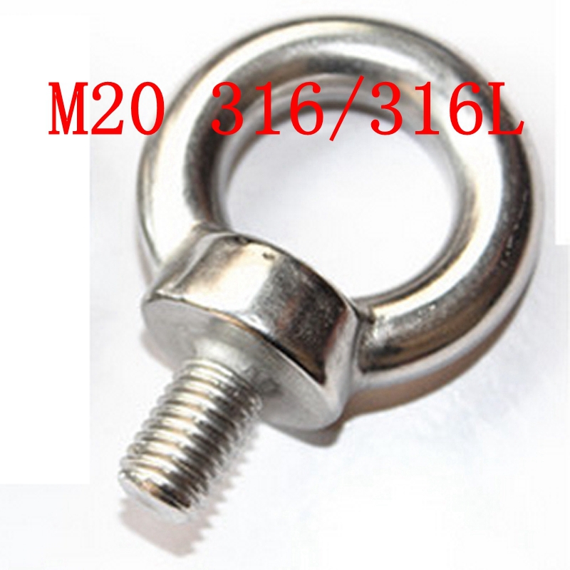 M20 Authentic 316 /316L Marine Grade Bolt Stainless Steel Lifting Eyes Bolts M20 Metric Threaded