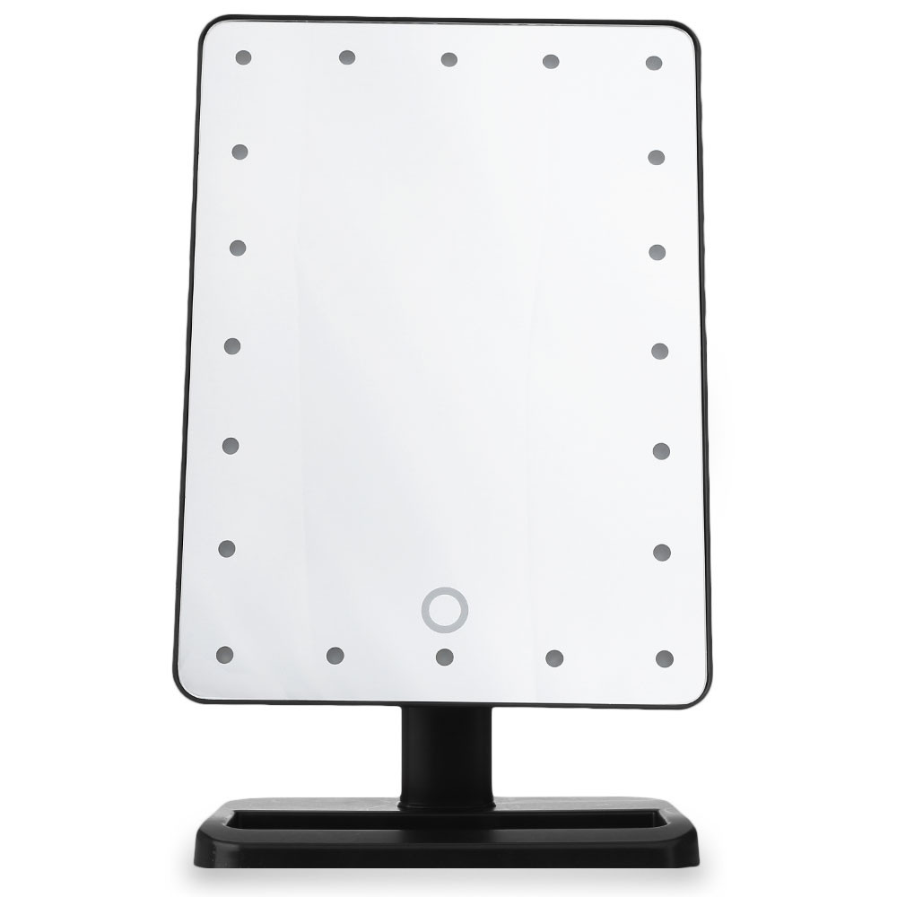 Adjustable Vanity Tabletop Lamp 20 LEDs Lighted LED Touch Screen Mirror