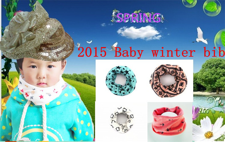 2015 NEW hot sale autumn Winter Baby scarf Kids warm bib Children collar cotton Boys and girls O ring child neckerchief FL02