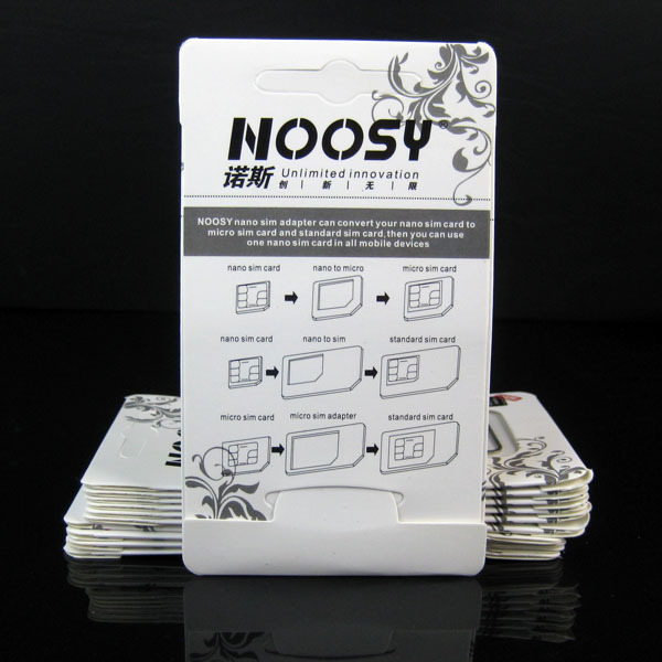 Noosy Nano Sim   iPhone 4 / 4S / 5 / 5S 4  1    - Sim  