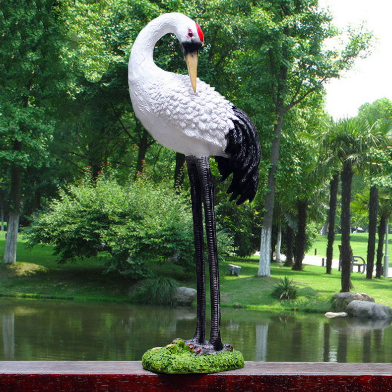 resin crane statues