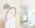 Modern New Bathroom Wall Mounted Ceramic Style Chrome Brass Towel Bar Rack Holder Towel Ring