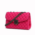 2016 New Fashion Velvet Small Handbag Korean Style Trendy Twist Lock Chain Bag Women Ladylike High