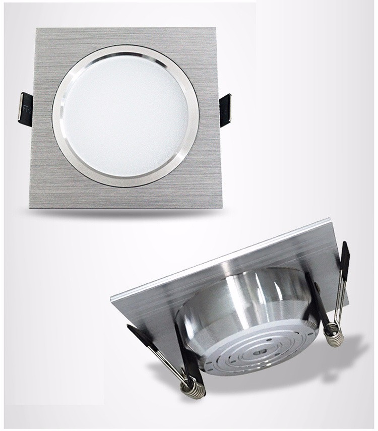 Description Picture 3 of itemLED Downlights 5W 10W Dimmable 230V Square Brush silver LED Ceiling Lamp 15W Down Light for Kitchen/Home/Office Indoor Lighting