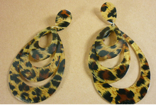 Big Water Drop Acrylic Earrings Female Punk Rock Hip Hop Sexy Leopard Earrings Jewelry