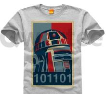 Star Wars DIY Pure cotton Round collar Men’s short sleeve T-shirt 010 darth_vader r2d2 shepard