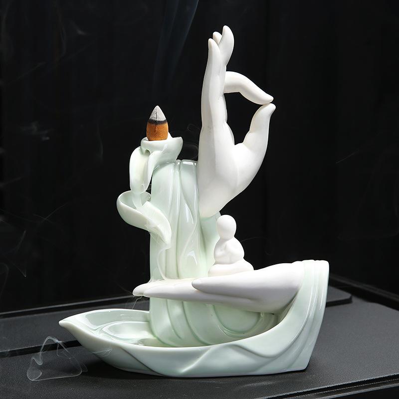 Lotus Räucherstäbchenhalter Blume Statue Censer Platte für Sticks /& Ke KQ