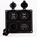Digital Voltmeter With Dual USB Car Chargers Waterproof Cigarette Lighter Socket Power Adapter Port Outlet RV