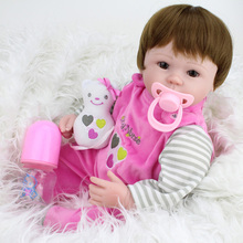 42 см lovely baby reborn куклы, лучший подарок на день рождения для малыша ребенка, высокого класса девушка boneca brinquedos силиконовые возрождается младенцев