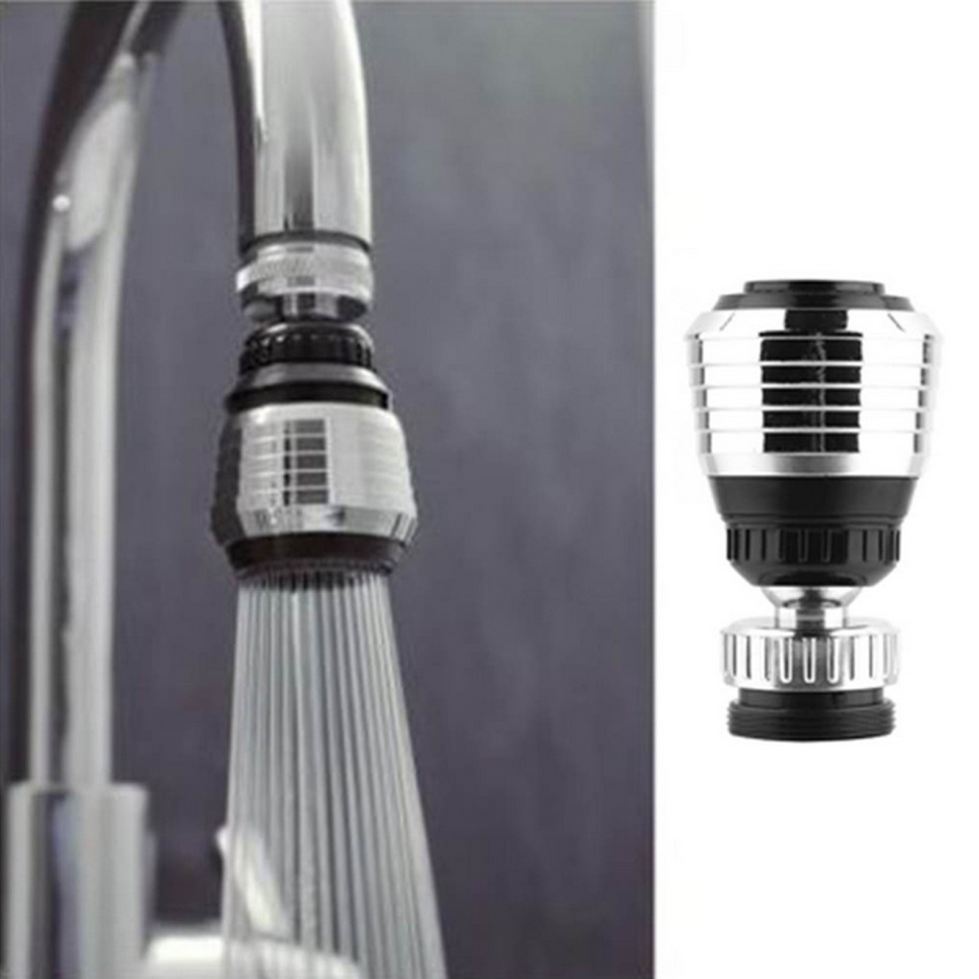 1 pack Ahorro de agua Eslab/ón giratorio de 360 /° Evitar salpicaduras Grifo Adaptador de cabezal de rociado Grifo Aireador Grifo Filtro burbujeador