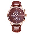 ALL SMALL DIAL WORK WATCH MEN QUARTZ WATCH MULTI FUNCTION WITH GENUINE LEATHER MENS SPORTS WATCHES