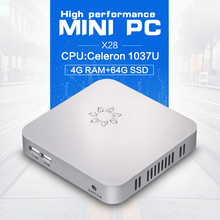 core i3 mini pc amd mini car pc Xcy X28 C1037U 1.8GHZ 4G RAM 64G SSD 4*USB2.0 13.8*13.8*2.4 cm Video Resolution:1920*1080