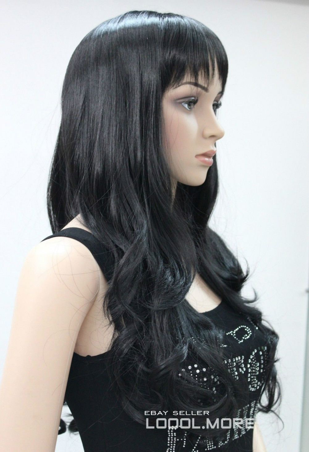 song wig 000018 fashion black wavy daily wig bangs in synthetic wigs song wig 000018 fashion black wavy daily wig bangs in synthetic wigs