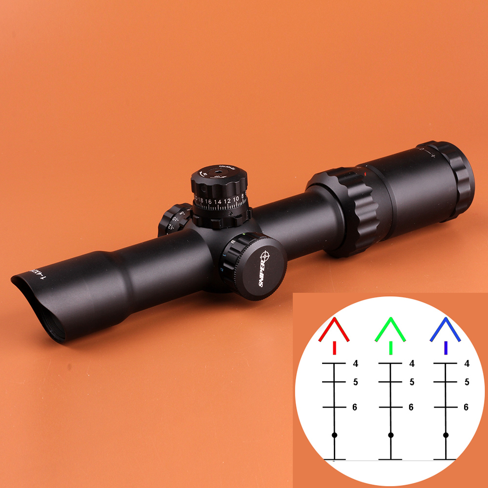 Buy Hunting SNIPER 1 4X28 Glass Etched Chevron Reticle