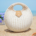 2015 new fashion shell handbags women straw bag color bag woven rattan Holiday Beach Bag