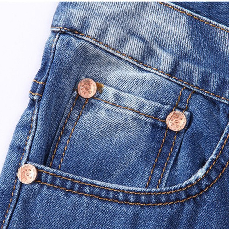 2015 New Arrival Hole Ripped Skinny Jeans For Men Summer Style Slim Skull Rivet Jeans Jeans 17gjmst589ls