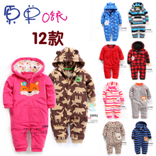 Spring and autumn polar fleece fabric of newborn clothing infant clothes baby romper one piece romper