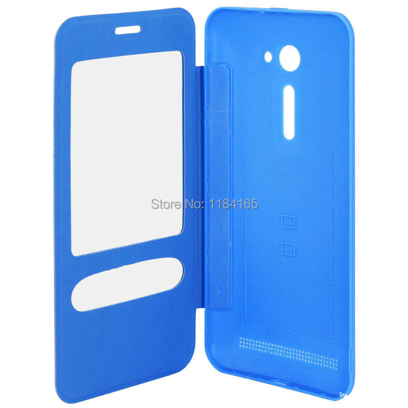 KOC-1928SB_1_Leather Case + Plastic Replacement Back Cover with Call Display ID for ASUS Zenfone 2 (5.0) ZE500CL