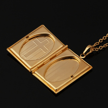 18K Gold Platinum Plated Pendant Necklace Locket Women Men Jewelry Sale New Trendy 2 Colors Choker