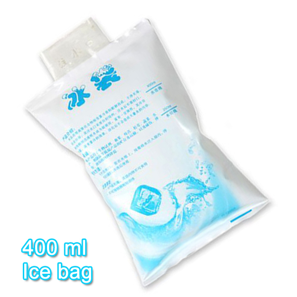 Image of 400ml small reusable gel ice pack cubes medical reusable ice gel packs cubes cooler bag picnic bag ice pack insulation bag food