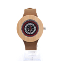 BOBO BIRD J10 Fashion Unisex Bamboo Watch Gift For Men UV Priting Colorful Dial Quartz Mens