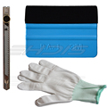 Car Sticker Tools 1Piece 3M Felt Squeegee 1Piece Cutter Knife 1Pair Glove for Vinyl Applications Car
