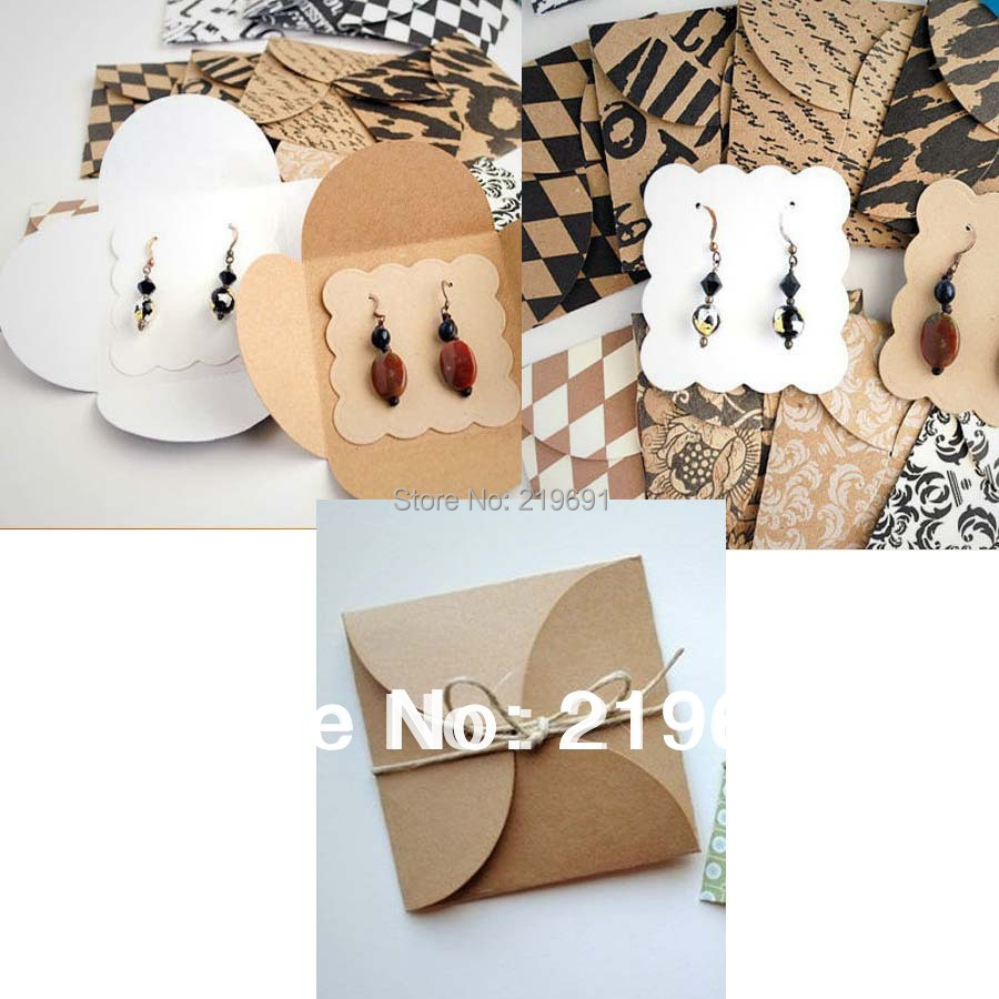 DIY kraft earring packing ard Earring card Cover & Earring Card Hand