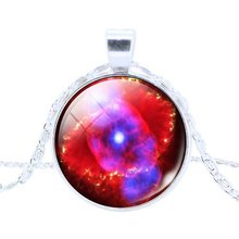 2016 New Fashion Galaxy Necklaces Nebula Space Glass Cabochon Pendants Brand Jewelry for Women Men Best