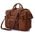 Vintage bag large capacity crazy horse genuine leather men s travel bags cowhide briefcase portfolio men