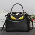 FOXTAIL LILY Fashion women genuine leather handBag Peekaboo Female Mini Tote Monster Eyes Shoulder Bags Famous