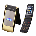 Newmind V518 flip dual double screen cellphone vibrate senior cell mobile phone Dual SIM MP3 MP4