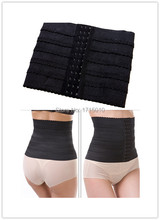 2015 Hot waist training corsets shaper black skin underbust corset steel waist cincher shaper belt body