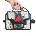2016 European Fashion Ladies Women Messenger Bag PU Snake Leather Crossbody Bag Brand Designer Handbags High