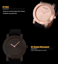 2016 men s watches minimalist large dial fashion casual quartz watches ultra thin rose gold clock